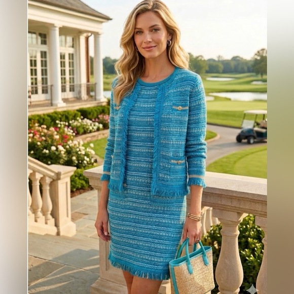 Lilly Pulitzer Dresses & Skirts - Lilly Pulitzer Beckington Sweater Dress & Cardigan Set Medium NWT Resortwear